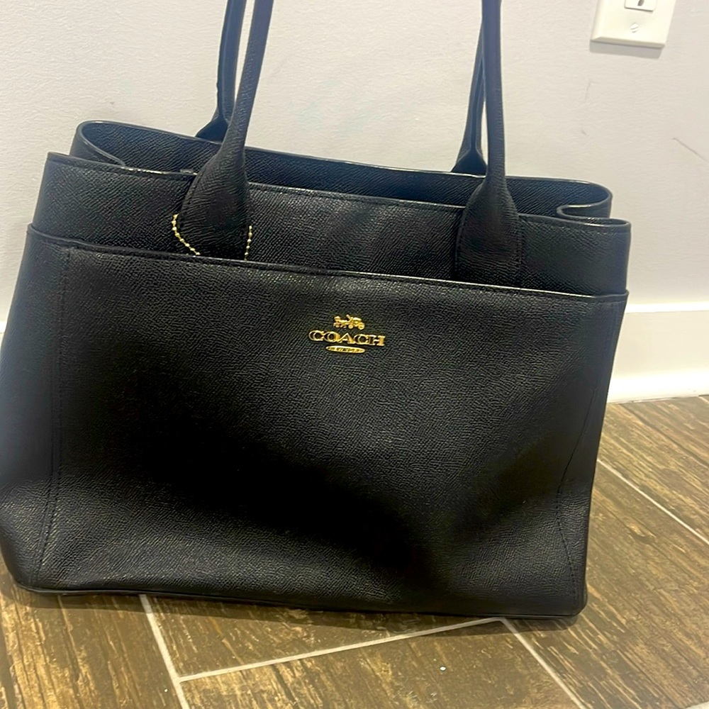 Coach black tote. Perfect shape.